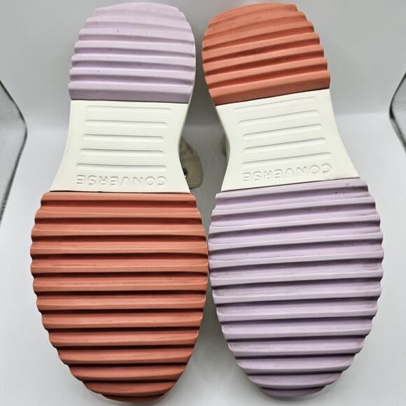 Converse Run Star Hike Platform Hi Embroidered Floral Egret Womens 10.5 Sneakers - Picture 10 of 11